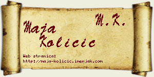 Maja Količić vizit kartica